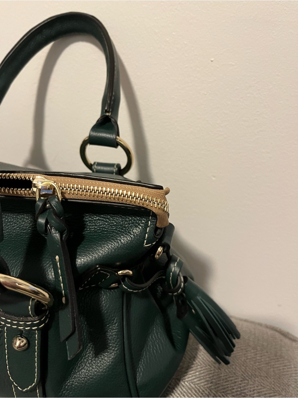 Dooney & Bourke Sorrento 30 satchel Ivy with pocket - Picture 11 of 16